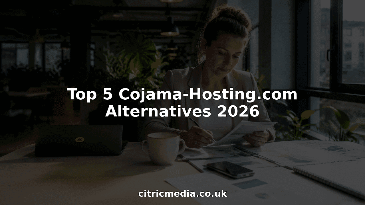Woman working on digital marketing and hosting review at desk